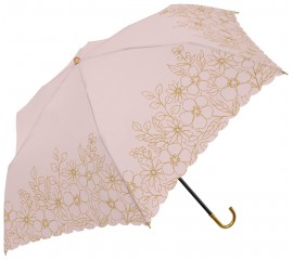 MKN雨晴折疊傘 閃亮植物 粉紅